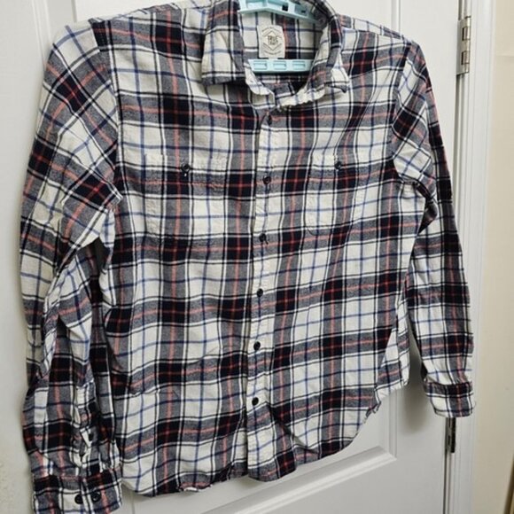 Men's True Craft Flannel Shirt Size XL Blue Red Flannel Button Up Long Sleeve - Picture 1 of 9